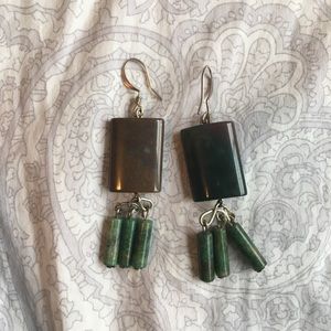 Jade drop earrings
